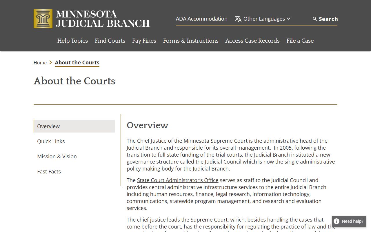 Murray County Court Administrator Minnesota court structure page