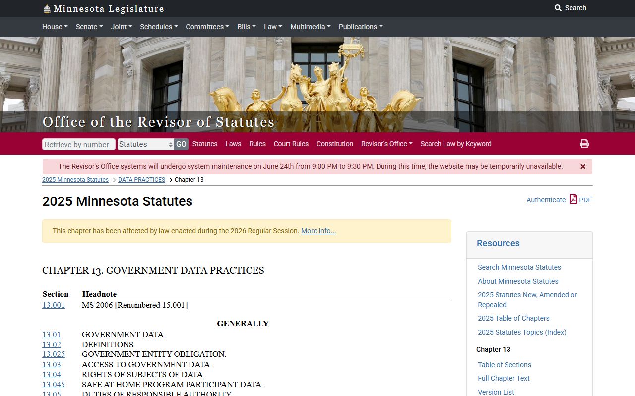 Murray County Court Administrator Minnesota Government Data Practices Act