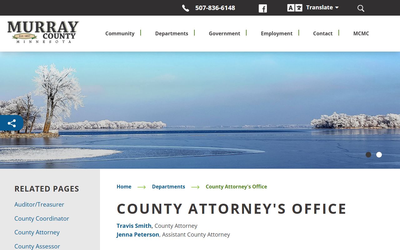 Murray County arrest records court charges County Attorney prosecution page