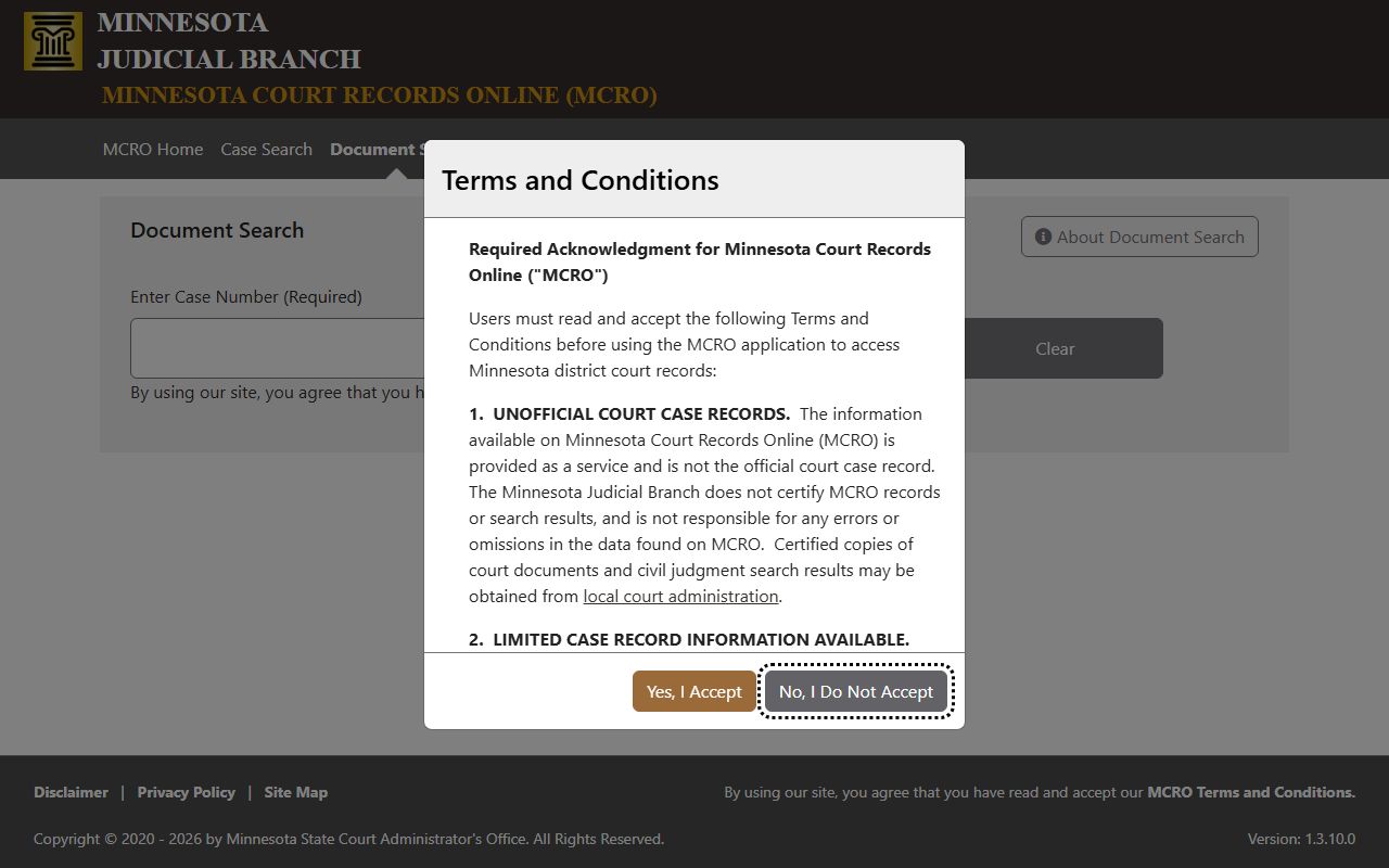 Murray County court records MCRO document search portal