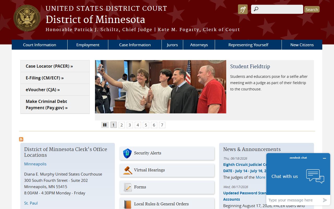 Murray County District Court federal District of Minnesota homepage