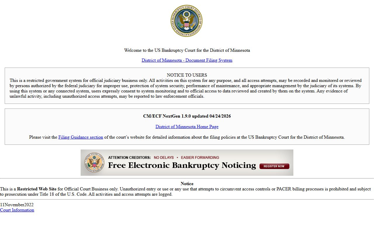 Murray County probate records bankruptcy CM ECF login