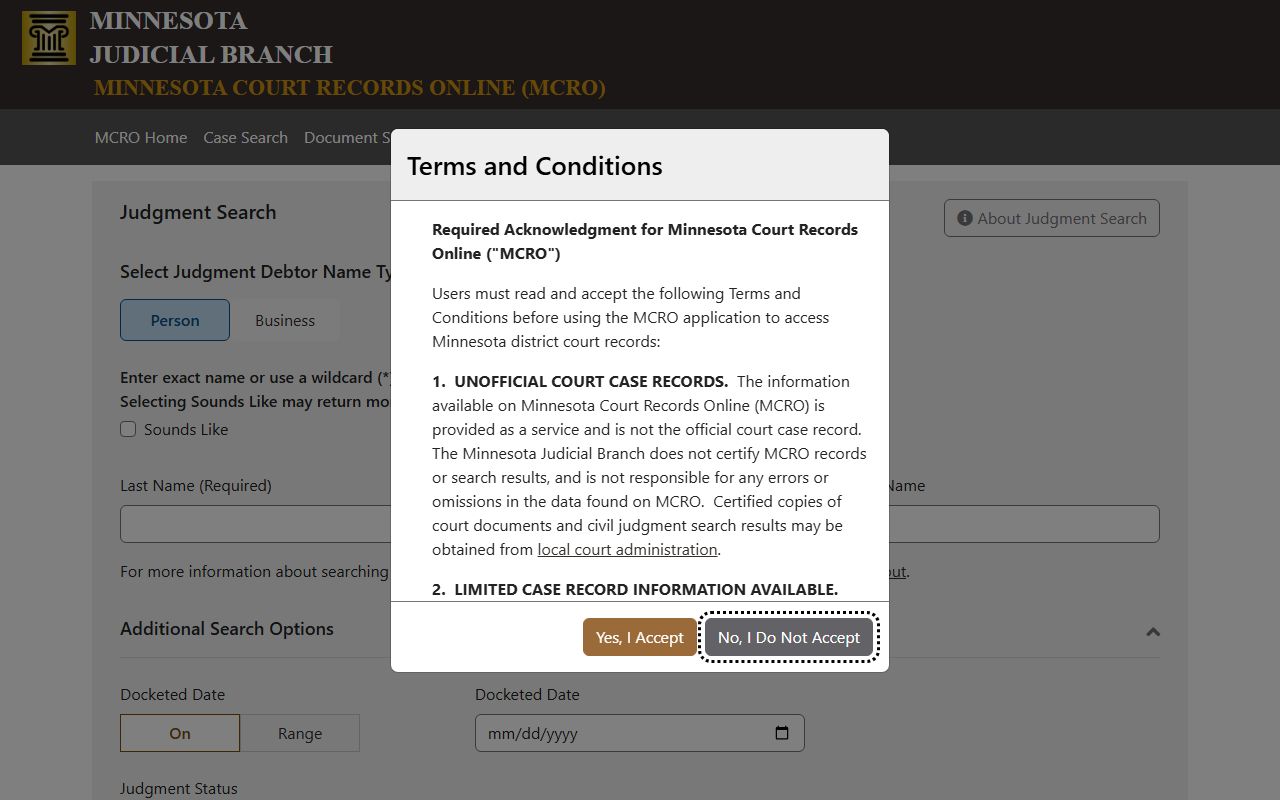 Murray County traffic court records MCRO public search portal