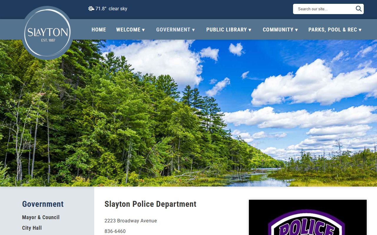 Murray County traffic court records Slayton Police Department page